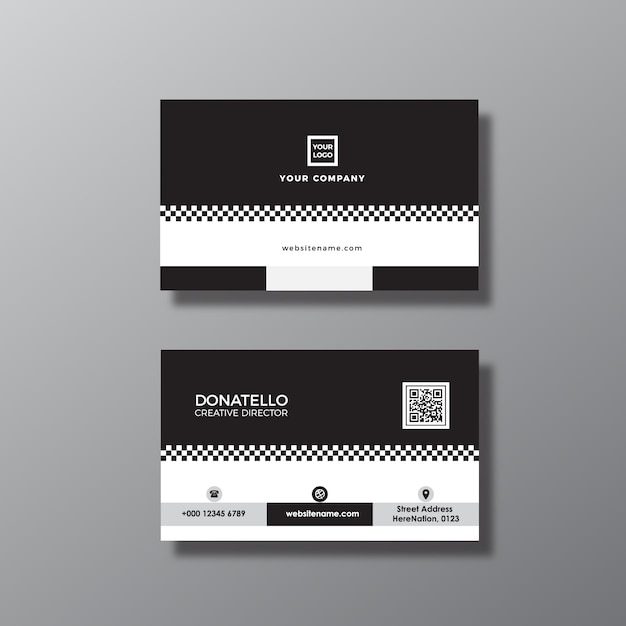 Black And White Business Cards Templates Free