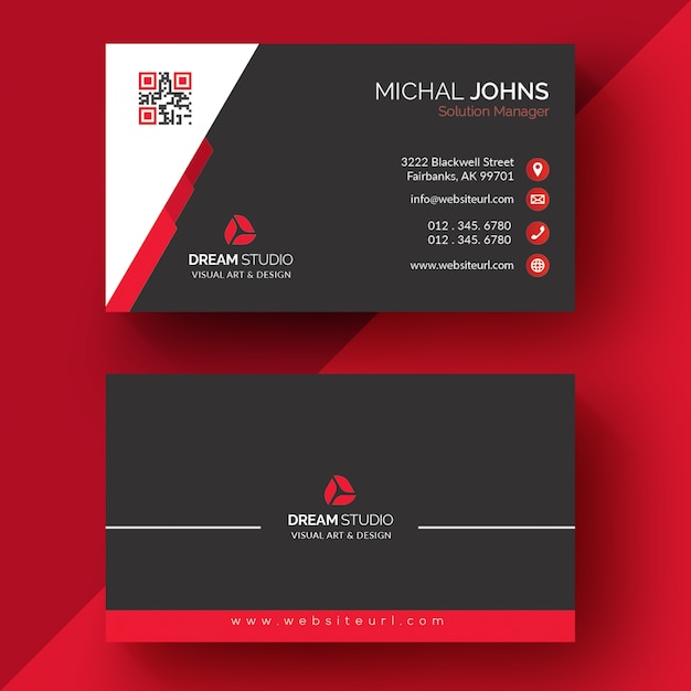 Premium Vector | Black and white business card