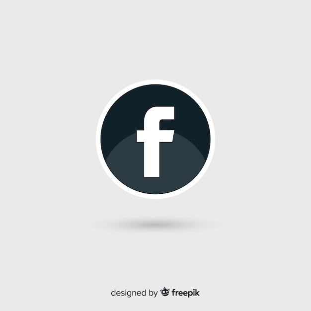 Free facebook white black icon and Visit Website