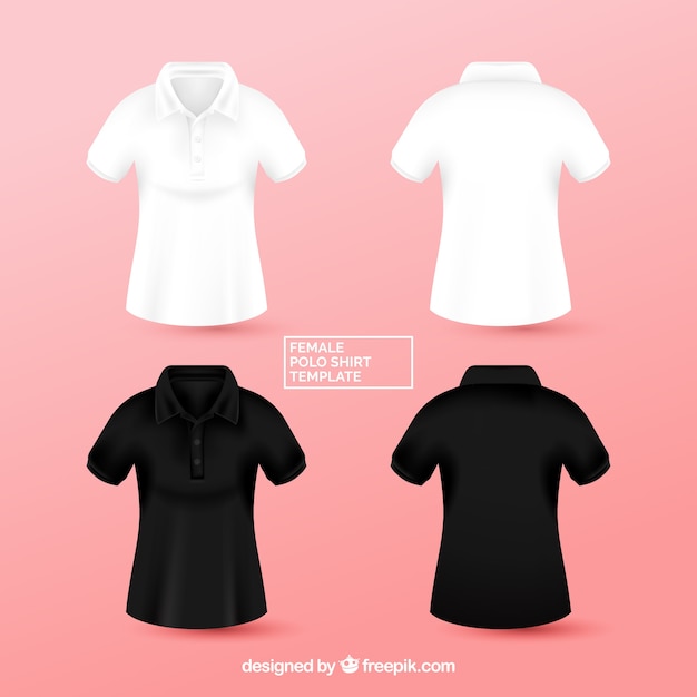 black female polo shirt