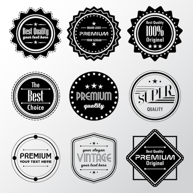 Free Vector | Black and white logo collection