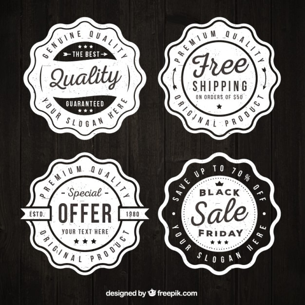 Download Free Download Free Black And White Retro Premium Quality Badges Vector Use our free logo maker to create a logo and build your brand. Put your logo on business cards, promotional products, or your website for brand visibility.