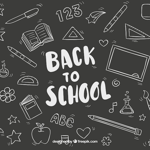 Free Vector Black And White School Background