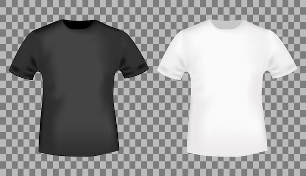 Download Black and white t-shirt template | Premium Vector