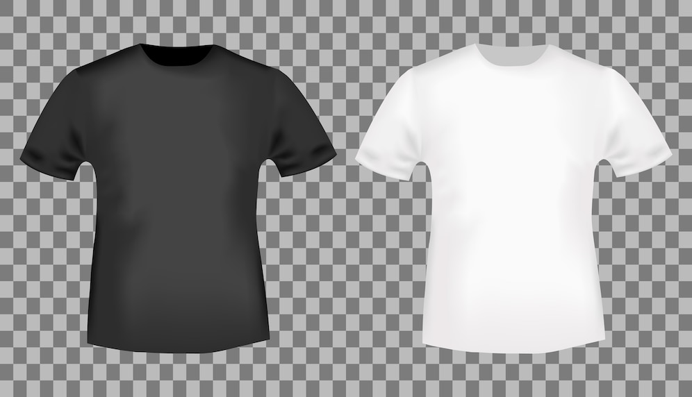 Premium Vector | Black and white t-shirt template