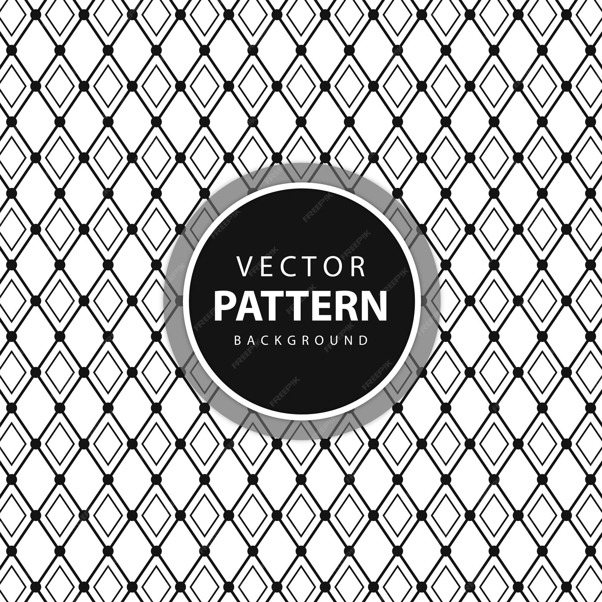 Premium Vector | Black & white vector pattern background