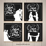  Black And White Wedding Invitation Templates Free Vector