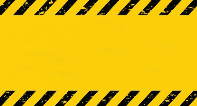 Premium Vector Black And Yellow Line Striped Caution Tape Blank Warning Background