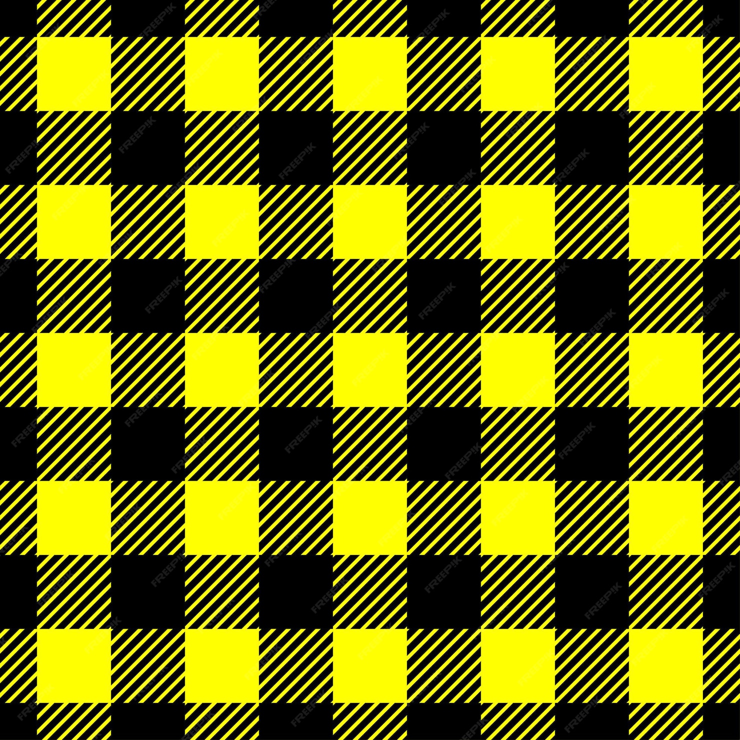 Premium Vector Black and yellow seamless pattern with chequered design