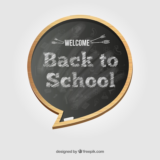 Blackboard in speech bubble shape Free Vector Blackboard in speech bubble shape Free Vector