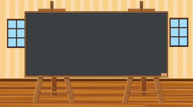 Premium Vector | Blackboard template on the wall