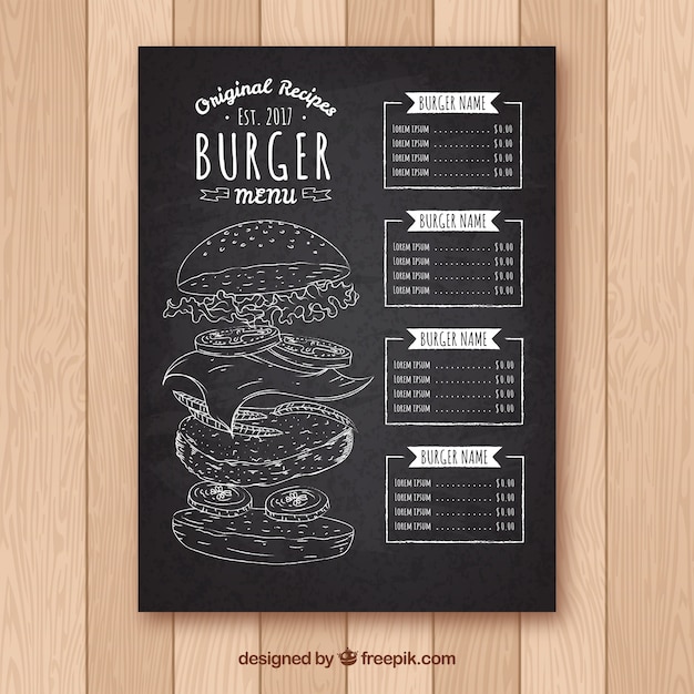 blackboard with burger menu template_23 2147631640