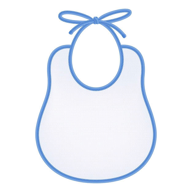 premium-vector-blank-baby-bib-with-blue-edging-newborn-clothes