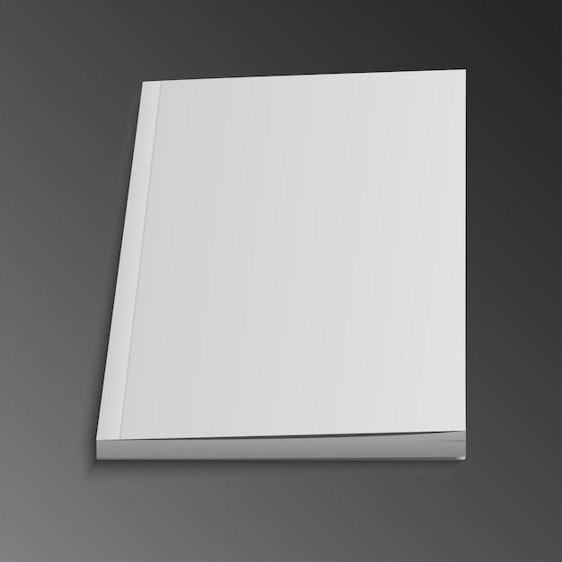 Blank book cover template with pages in front side ...
