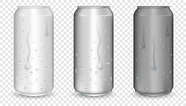 Download Premium Vector Blank Can Mock Up With Condensation Droplets