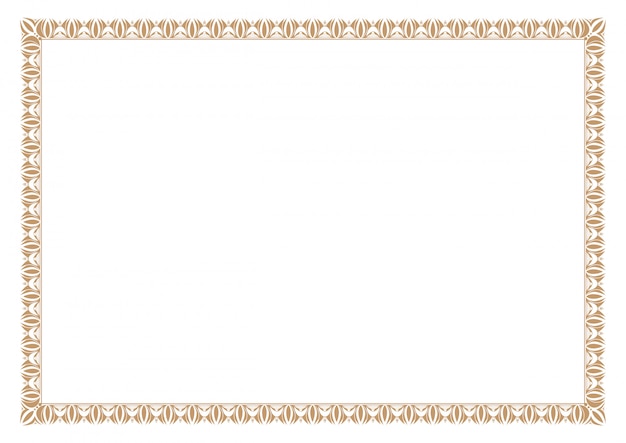 Download Blank certificate border, ready add text, in gold color ...