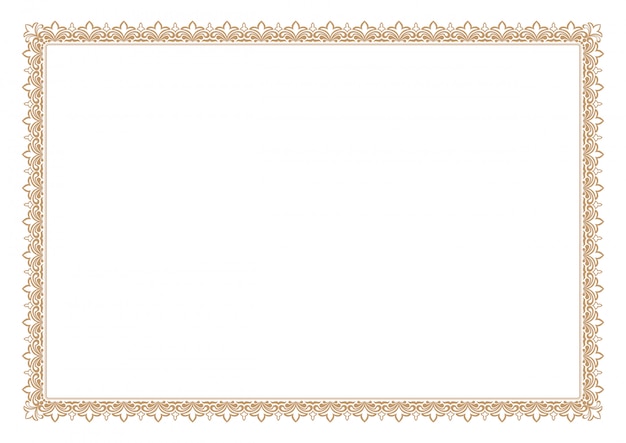 Download Blank certificate border, ready add text, in gold color ...