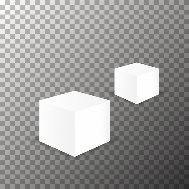 Download Premium Vector | Blank cube mockup vector.