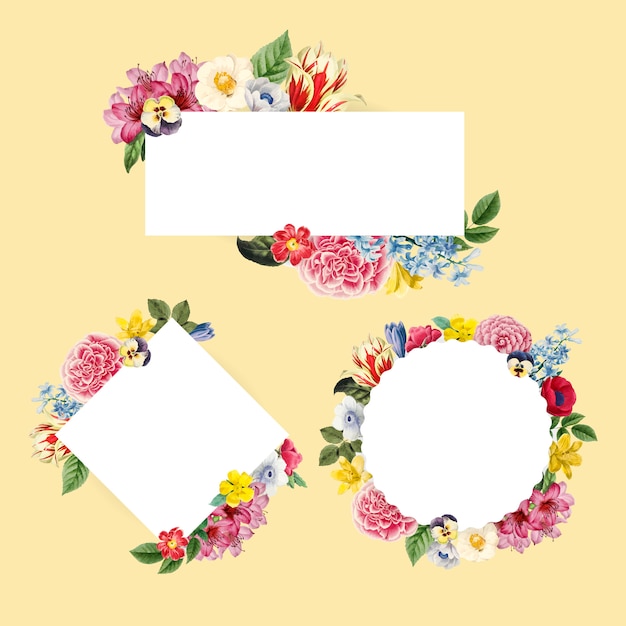 Download Free Download Free Blank Floral Frame Collection Vector Vector Freepik Use our free logo maker to create a logo and build your brand. Put your logo on business cards, promotional products, or your website for brand visibility.