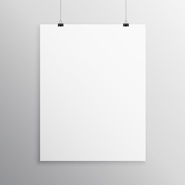 Download Blank flyer mockup template hanging with clip Vector ...