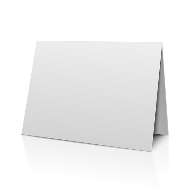 Premium Vector Blank folder paper card isolated on white. template