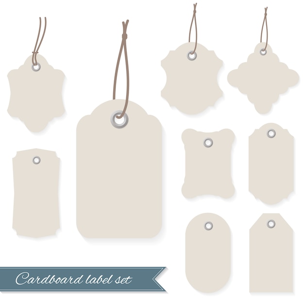 Premium Vector | Blank labels set. empty paper price tags.