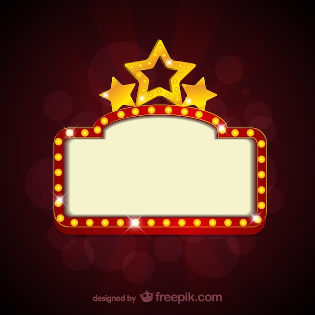 Download Blank movie theater sign | Free Vector