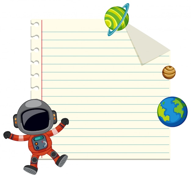 Blank note with space element Premium Vector