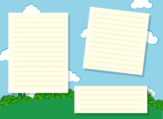 Blank notepad copyspace background Free Vector