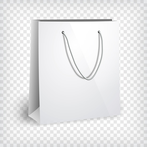 Download Blank paper bag template. shopping bag, photo realistic ...