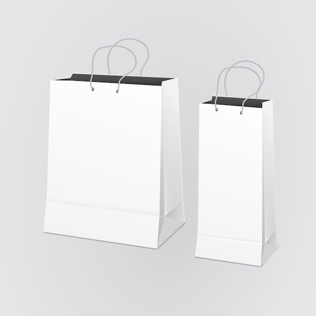 Premium Vector | Blank paper bag