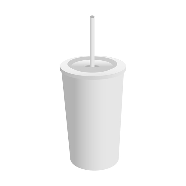 white plastic cups with lids and straws