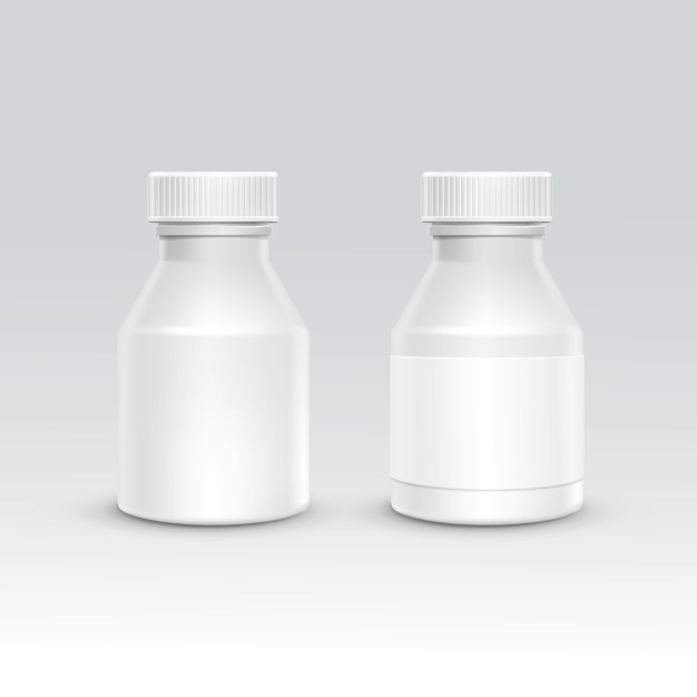 Premium Vector | Blank plastic packaging bottle isolated