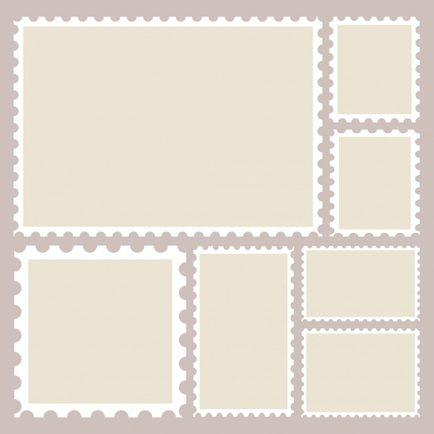 premium-vector-blank-postage-stamps-template-set