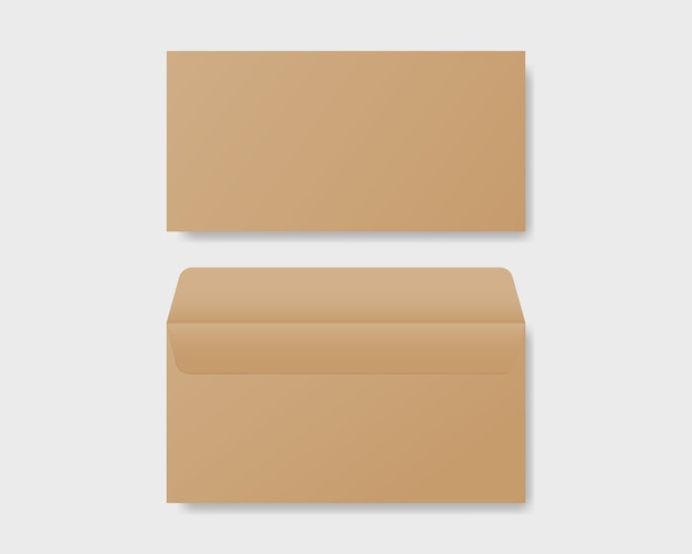 Download Blank realistic envelope in front and back view mockup. envelope kraft paper mockup. mockup ...