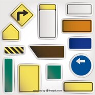Free Vector Blank Road Signs