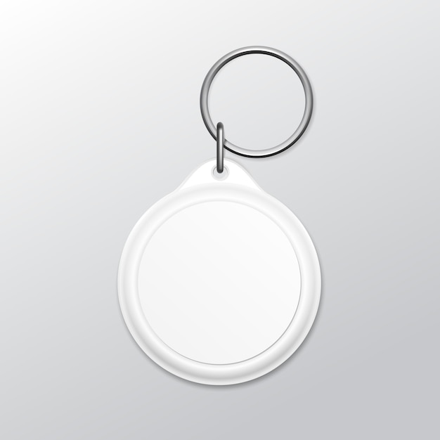 Download Blank round keychain with ring and chain for key isolated ...