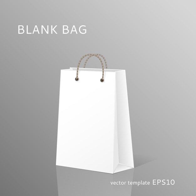 Download Blank shopping bag template Vector | Premium Download