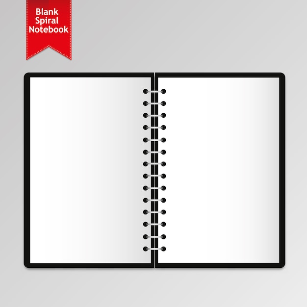 Premium Vector | Blank spiral notebook