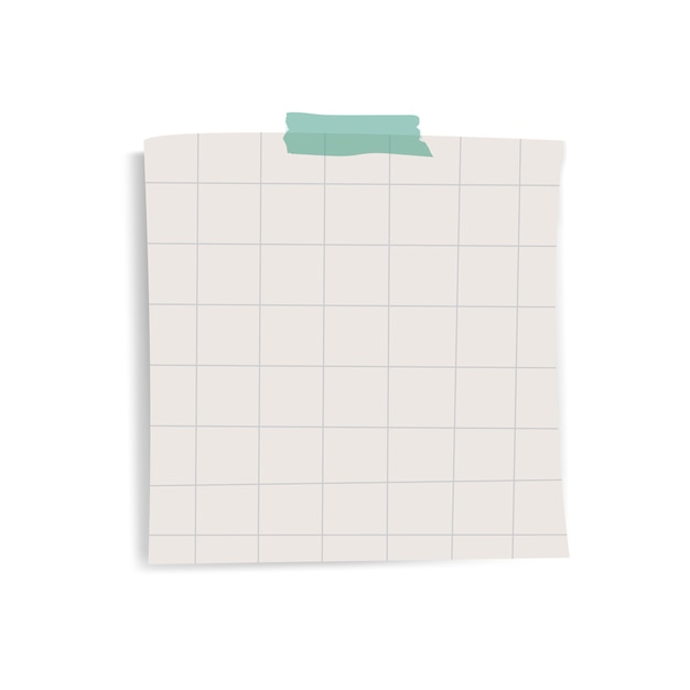 Blank Square Grid Reminder Paper Note Vector Free Vector