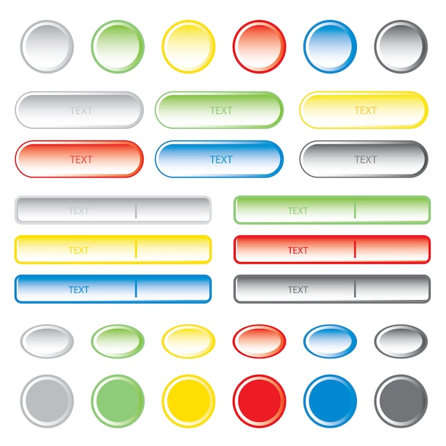 Premium Vector Blank Web Buttons