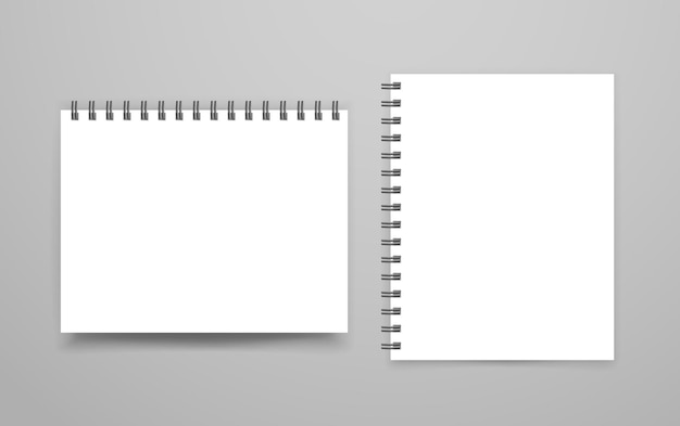 Premium Vector | Blank white binder vector mock-up. identity template