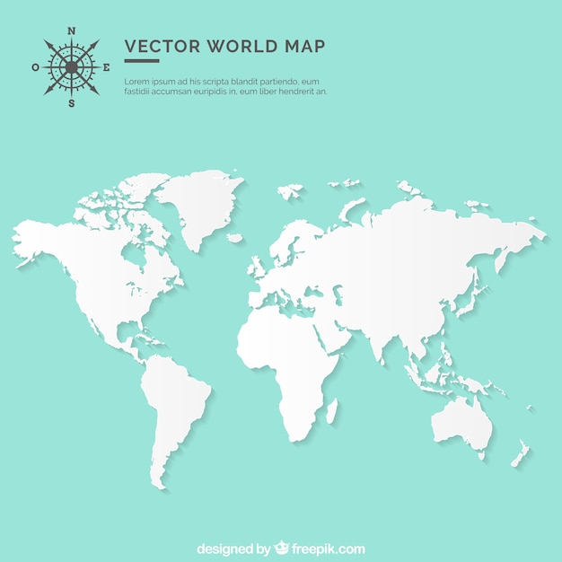 Download Free Vector | Blank world map