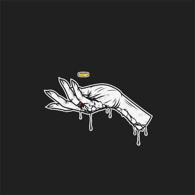 Premium Vector | Bleeding hand illustration design