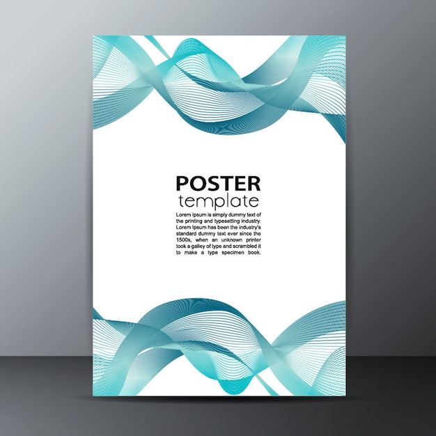 Premium Vector | Blending effect neon poster template