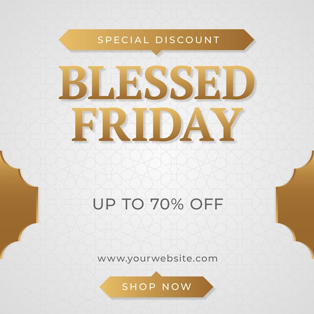 Premium Vector Blessed friday sale banner template