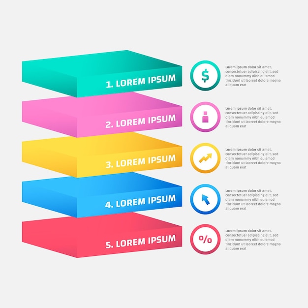 Download Block layers infographic | Free Vector