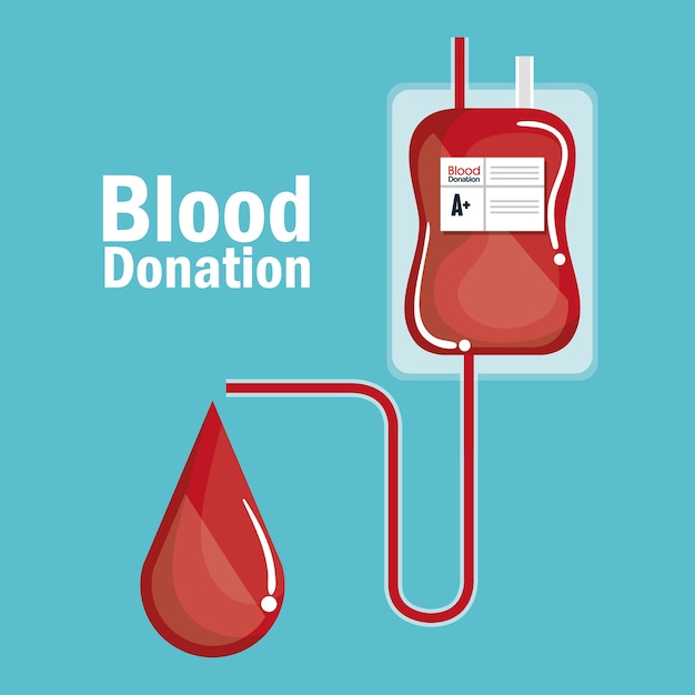 Premium Vector | Blood donation medical icon