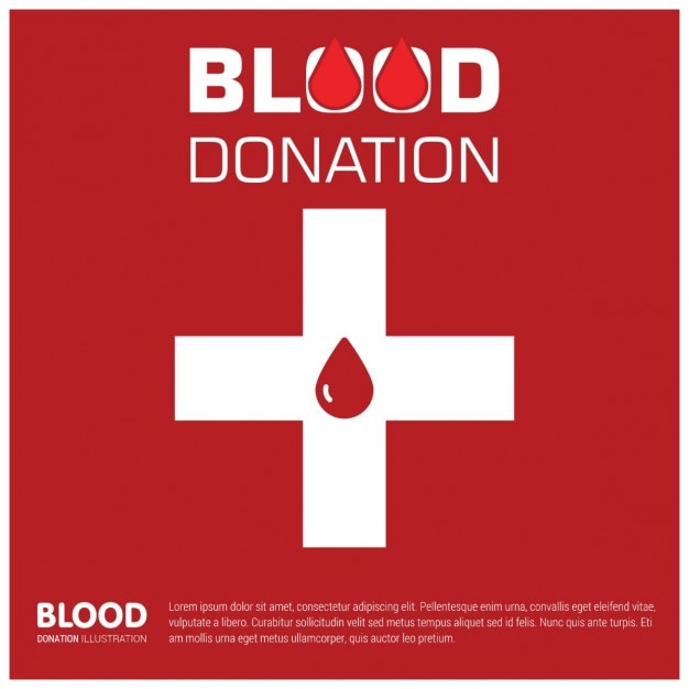 Free Vector | Blood donation red background