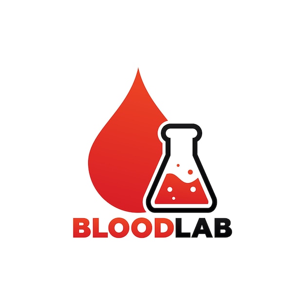 Premium Vector | Blood lab logo template design vector, emblem, design ...